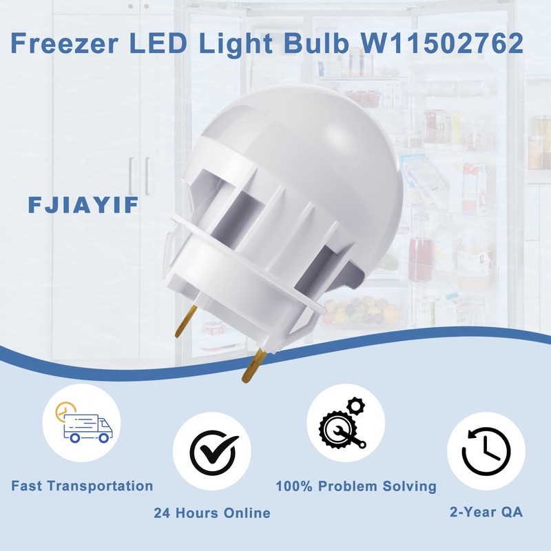 W11502762 W11254095 Freezer LED Light Bulb Compatible with Whirlpool Amana