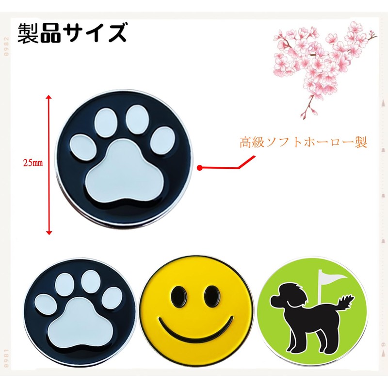 Adhere Golf Marker Golf Magnetic Logo Ball Mark Cute Cat