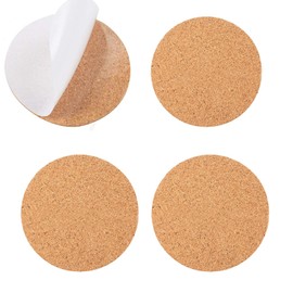 10Pcs Self-Adhesive Mini Backing Cork Coasters Tiles Sheets Round 4" for DIY Coasters and DIY Crafts Cork Board, Cork Tiles, Cork Mat