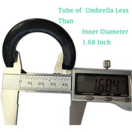 SUQ I OME 2 Sets 2 inch Outdoor Patio Parasol Umbrella Hole Ring Plug and Cap Set, for Parasol Umbrella Table Hole Cover Insert(Black)