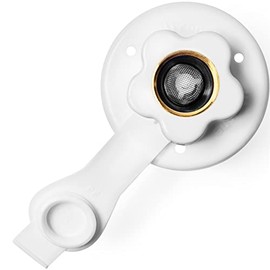 Mirone RV City Water Fill Inlet Connection. RV City Water Fill Inlet. Hose Connector. Flange Brass with Check Valve, Camper, Trailer, Marine (White)