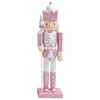 Pink White Wooden Christmas Nutcracker 30cm Soldier Ornaments,Christmas Tree Decorations