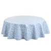 Oilcloth Tablecloth Washable Round 140 cm Blue Grey