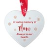 Second Ave In Loving Memory of Mum Ceramic Hanging Heart