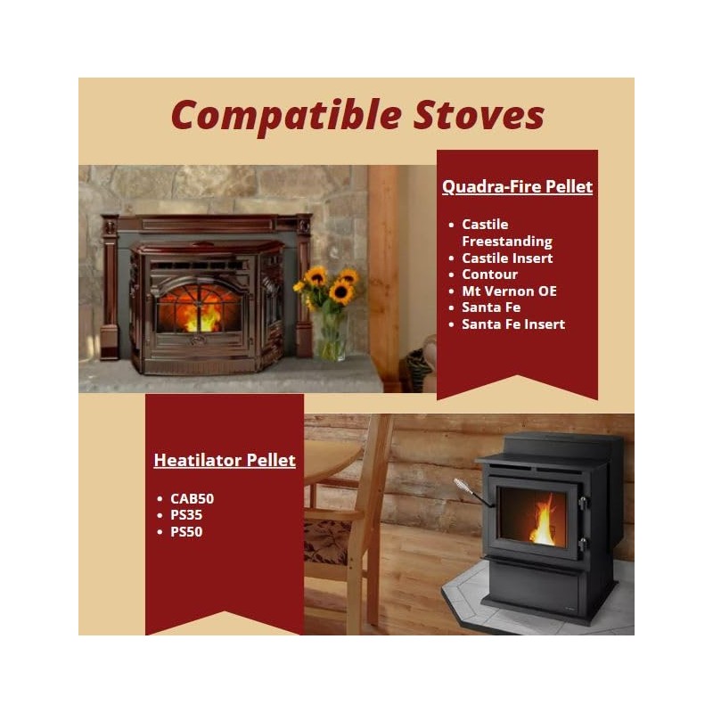 Quadrafire 812-4470 14" Replacement Burnpot Thermocouple Fits Castile Contour Mt