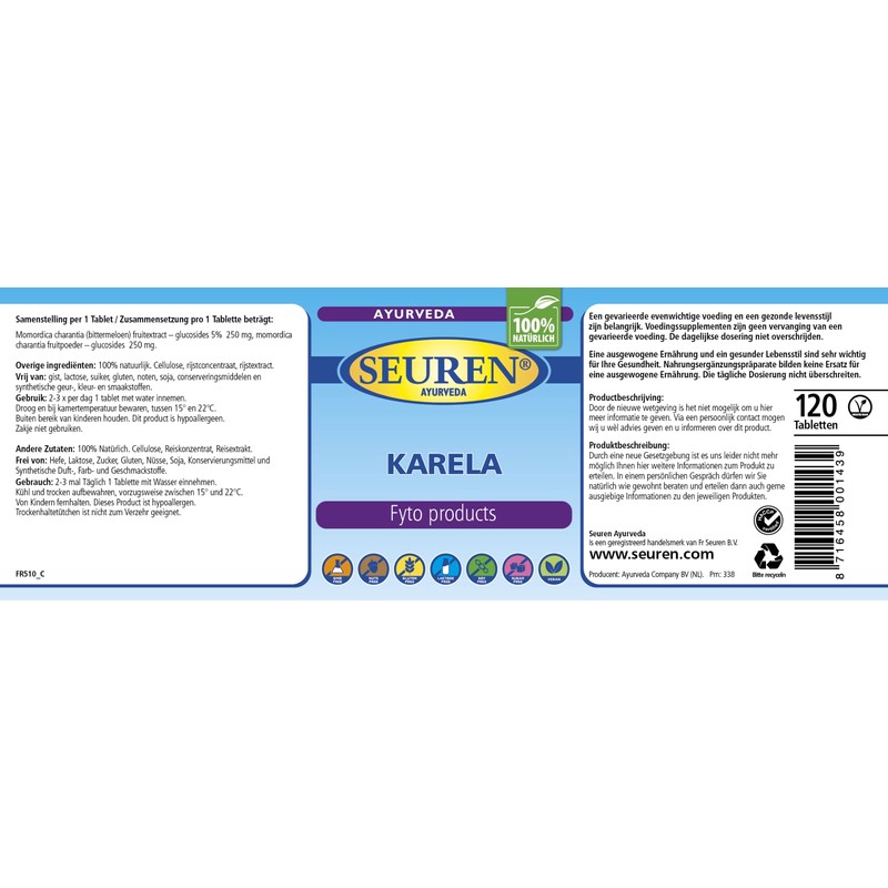 Karela Ayurveda 60 Tabletten