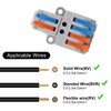 Meimom 30Pcs Lever Wire Connectors, 2 in 4 Out, Blue,