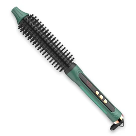 3/4 Inch Barrel Thermal Round Brush, Volume Heat Styling Brush for Men and Women Medium Thin Curly Straight Hair, Heated Curling Iron,12 Temperature Setting (1.35 Inch with Bristles)