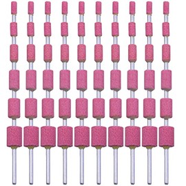 60 Pack Grinding Stone Set 1/8" Shank, SHITIME Sanding Drill Bit (12/10/8/6/5/4mm Cylinder Shape) for Rotary Tool Flap Wheel for Grinding, Polishing, Deburring Ferrous Metal.