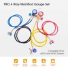 BACOENG Pro 4 Way AC Diagnostic Manifold Gauge Complete Set