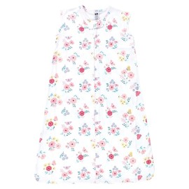 Hudson Baby Unisex Baby Cotton Sleeveless Wearable Sleeping Bag, Sack, Blanket, Butterfly Floral, 12-18 Months
