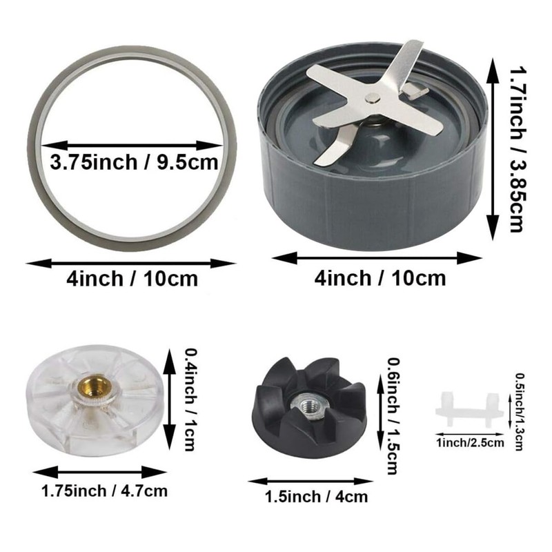Kit de Repuesto para Nutribullet, Cuchilla de Acero Inoxidable con