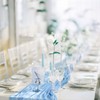 3 Pack Baby Blue Table Runner Boho Gauze Cheesecloth Table