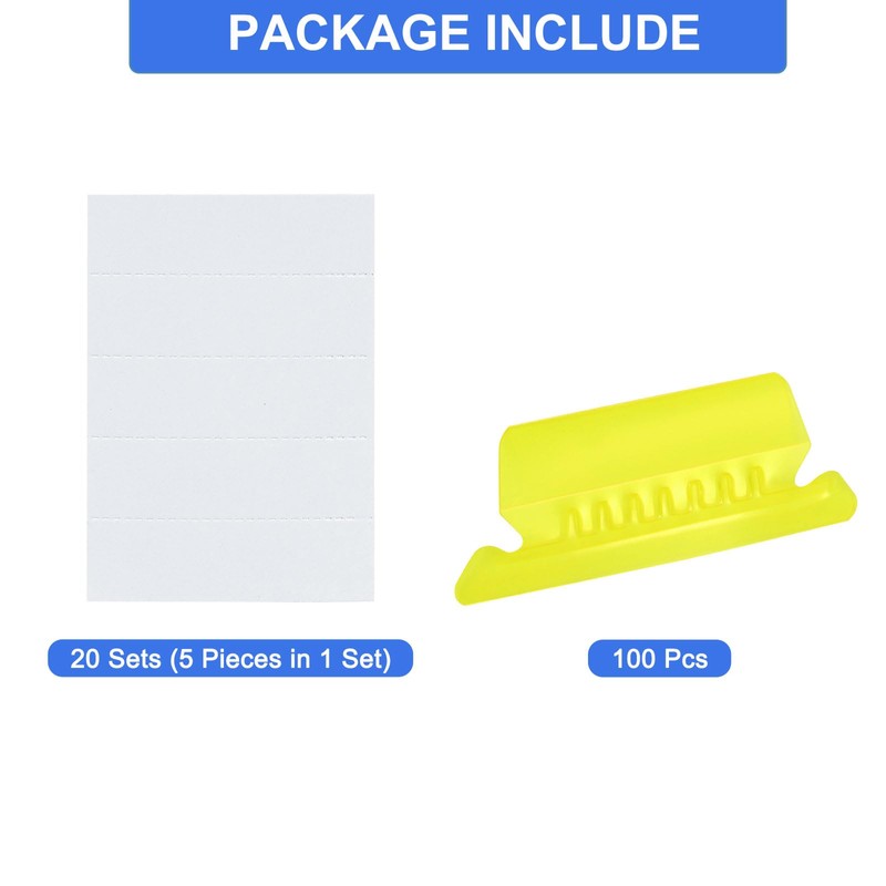 QUARKZMAN Folder Tab Tabs, 2 Inch File Tabs and Inserts,