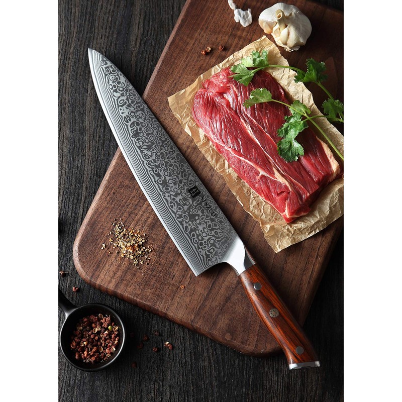XINZUO 10 Inch Damascus Chef Knife Kitchen Knife Sharp Gyuto