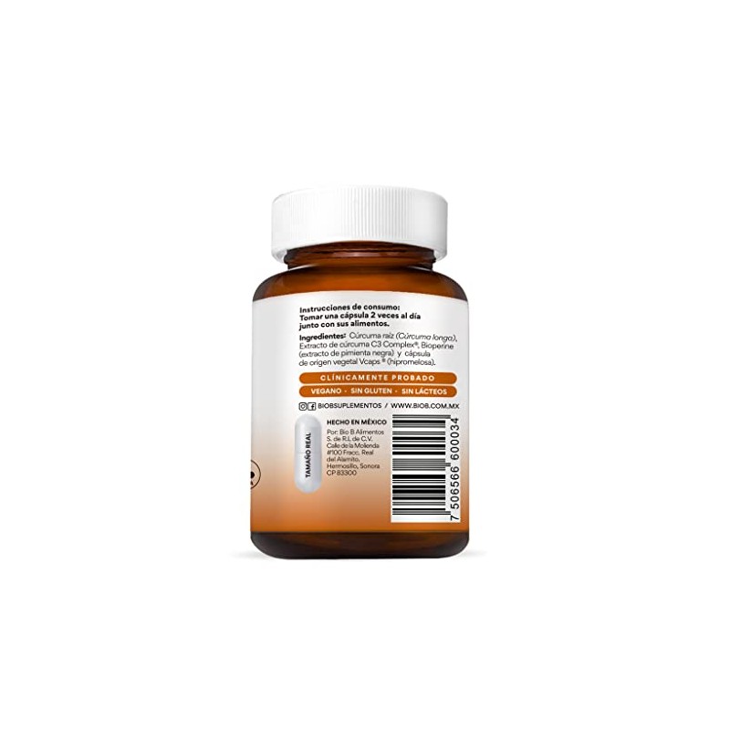 BIO B | Extracto de Cúrcuma C3 Complex al 95%