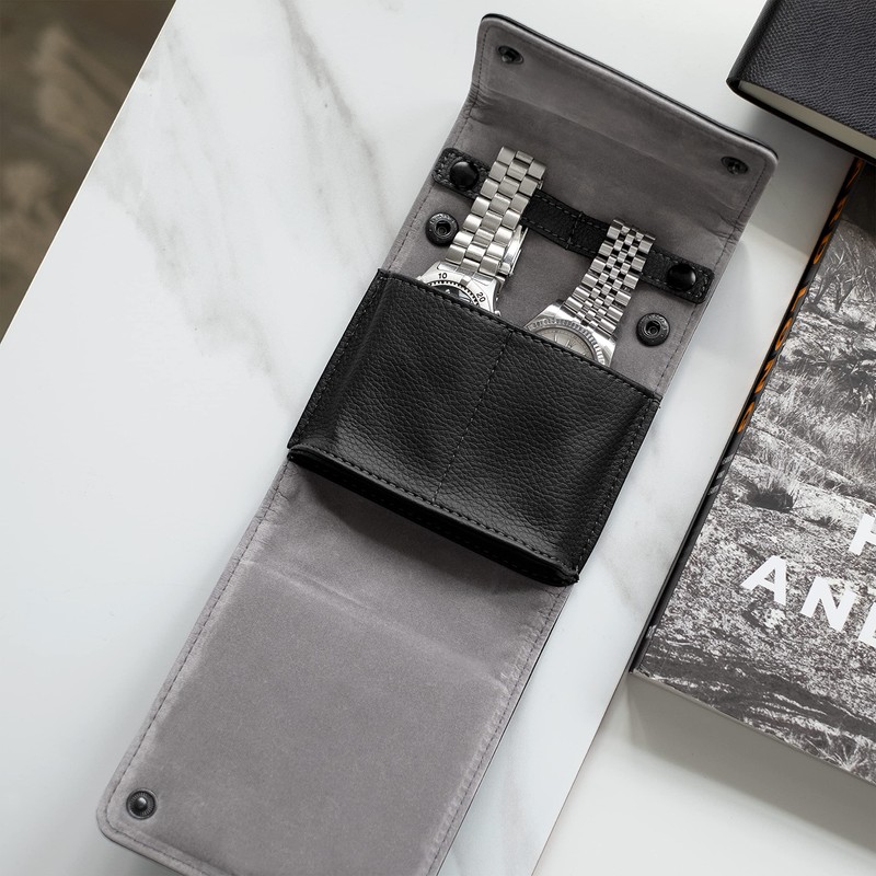 Stackers Pebble Black Watch Wrap