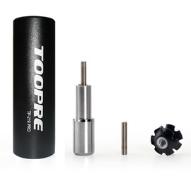 GOLDEAL TOOPRE Bicycle Fork Star Nut Setting Installer with Free Spare Special Screw and 1 Free Star Nut （for 7/8",1",1-1/8"） (Black)