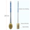 Shower Brush with Soft and Stiff Bristles,20.5" Extra Long Handle