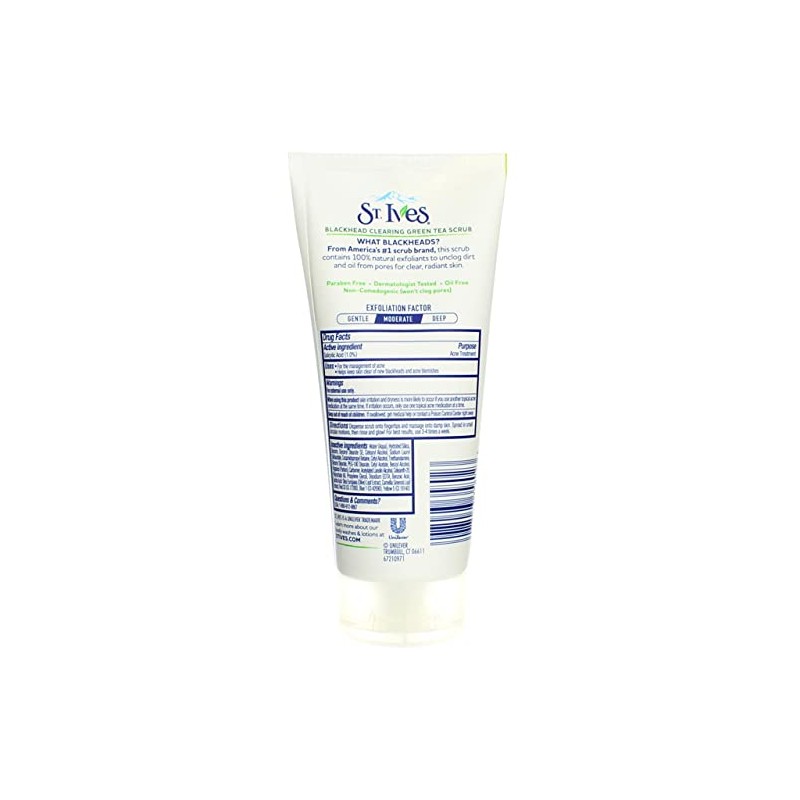 St. Ives Blackhead Clearing Face Scrub Green Tea 6 oz(Pack