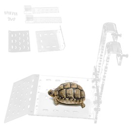 Turtle Basking, Transparent Tortoise Resting Terrace Aquatic Reptile Basking Turtle Hanging Ramp Climbing Shelf for Aquarium(TC)