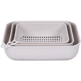 3pcs Fruits & Vegetable Colander Set,2 in 1 Fruit Washing Basket with Strainer,Multipurpose Vegetable Filter,Multi-layer Kitchen Draining Basket Set