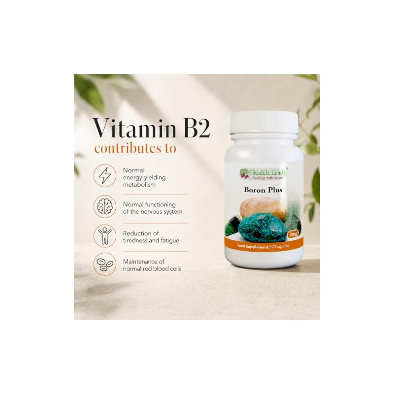 Dual-Source Boron 3mg with Vitamin B2 | Health Leads