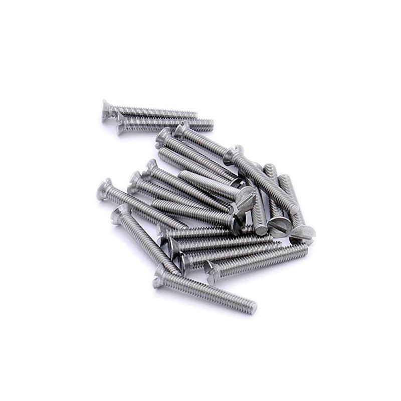 Merriway BH06939 (20 Pcs) Slotted Countersunk Machine Screws with Nuts,