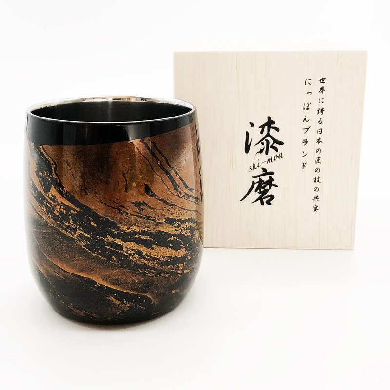 Lacquer Out Lacquer Sink 2 Double Lock Cup kurodaruma Black byakudan