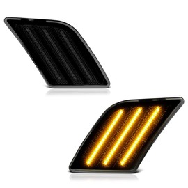 VIPMOTOZ For 2008-2011 Mecedes-Benz W204 C300 C350 C63 AMG Smoke Lens Amber LED Front Bumper DRL Side Marker Light Fender Parking Lamp, Driver & Passenger Side