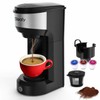 Sboly Upgrade Mini Single Serve Coffee Maker for K Cup Pods and Ground Coffee