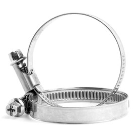 30mm - 45mm W2 - Stainless Steel Jubilee Type Strong Worm Drive Hose Clip Adjustable Hose Clamp Ducting Clamp for Flexible Hose Pipe (Pack of 4)