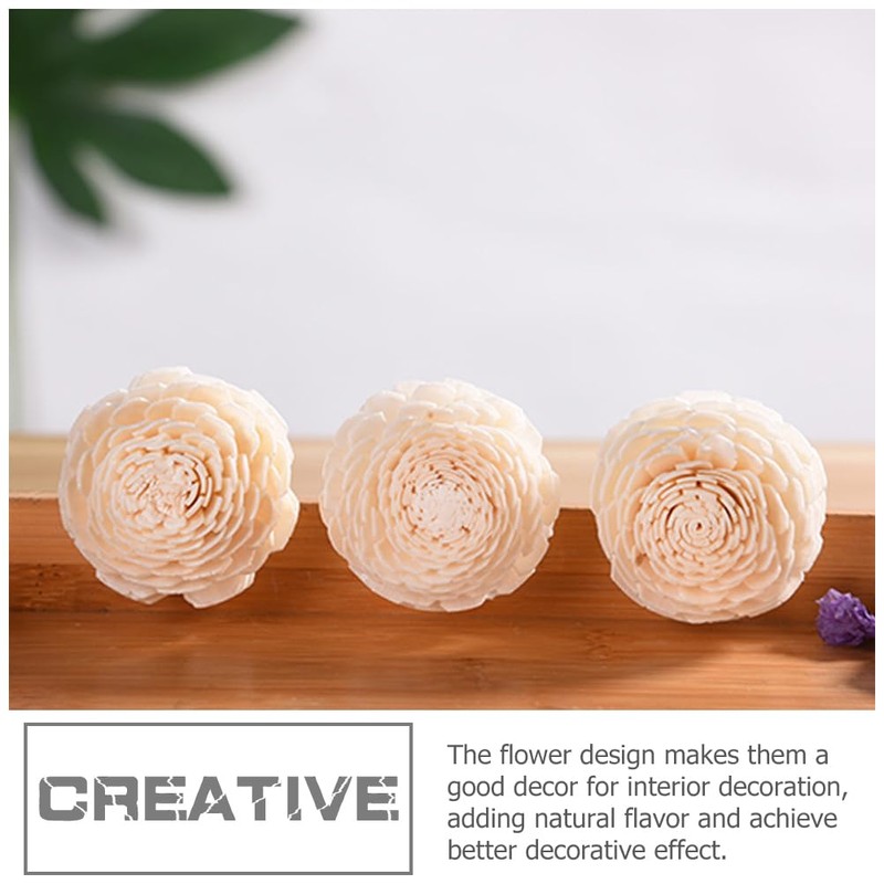 5pcs Rattan Dried Flowers Essential Oil Reed Diffuser Rose Flower