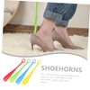 Baluue 6pcs Long Handle Shoe Horns Comfortable Grip Shoehorns for