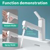 HEROBAI Single Hole Bathroom Faucet, Single Handle Pull Out Faucet,