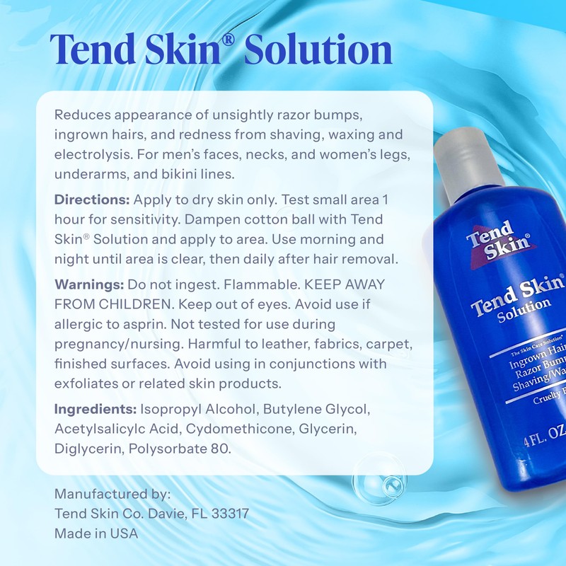 Tend Skin Solution for Unsightly Razor Bumps, Ingrown Hair and