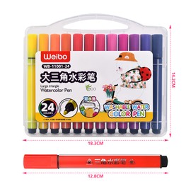 Watercolor Pen, Wash Clean Color Pen, 24 Colors, 3 Colors, Art Marker Pen Set, Brush Pen, Watercolor Bristle Brush, Children, Students, Paintings, Office Supplies, Writing Instruments