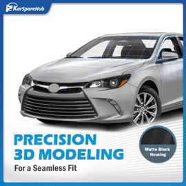 KarSpareHub Headlights W/Bulbs for 2015-2017 Toyota Camry Models Only [4-Door Sedan] Headlamp Assembly Replacement with Amber Corner Lamps, L + R Side