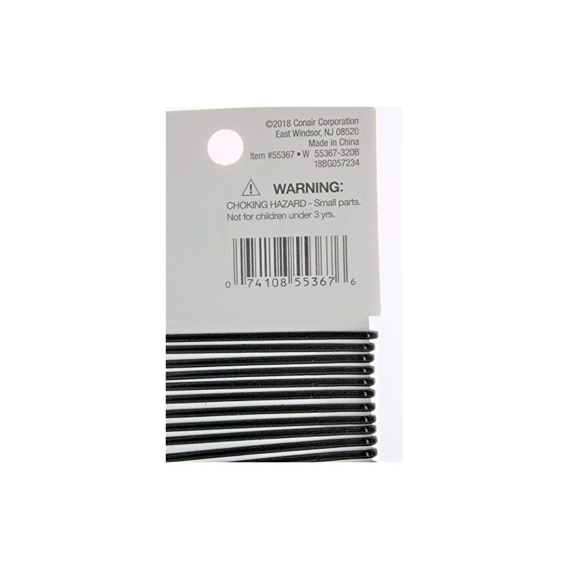 Conair Styling Essentials Firm Hold Bobby Pins 18 ea, Black,