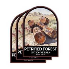 (3 Psc) Petrified Forest National Park Sticker - Nature Decal - Camping Decal for Nature Lover Or Camper - Hiking Inspired Gift for Friends - Sticker 3 Inch for Laptop Water Bottles