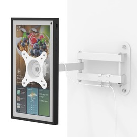 EWIGE TV Monitor Wall Mount for Show 15, Adjustable Bracket Swivel and Tilt Universal for 13-30 Inch 100 x 100, 75 x 75 mm Metal TV Bracket (White)