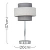 MiniSun Modern Polished Chrome Touch Bedside Table Lamp with a