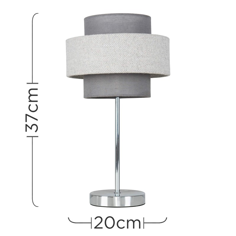 MiniSun Modern Polished Chrome Touch Bedside Table Lamp with a