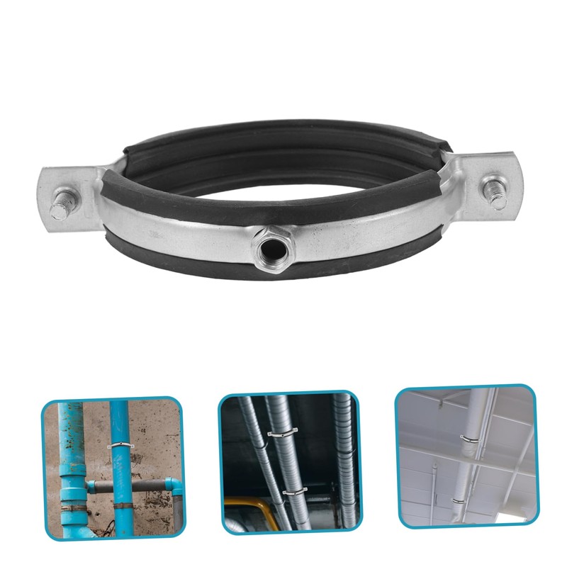 ORFOFE 3Pcs Adjustable Heavy Duty Pipe Bracket Clamps Carbon Steel