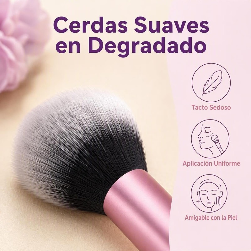 Brochas de Maquillaje Profesional 15 Set,Face Base Set,Maquillaje con Esponja
