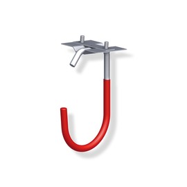 Gedotec Wall Mount Bicycle Holder Ceiling Hook for Screwing Galvanised Steel Rubberised 1 Piece Bicycle Hook Curved 90 x 125 mm Including Mounting Material Bicycle Bracket Wall Mount Garage