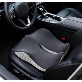 18x16.5 Inch Memory Foam Seat Cushion for Office Chair, Contoured Chair Pad