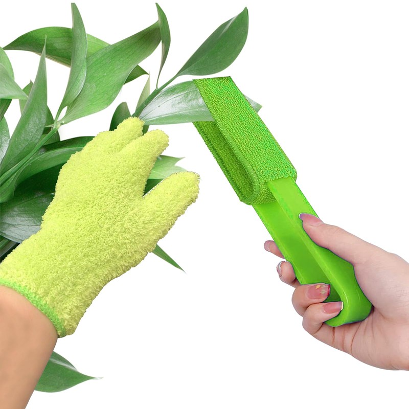 Leaf Cleaning Tongs with 2 Removable Sleeves and 1 Dusting