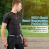 TUOY New Football Rib Chest Protector Shirt Padded Compression Shirts