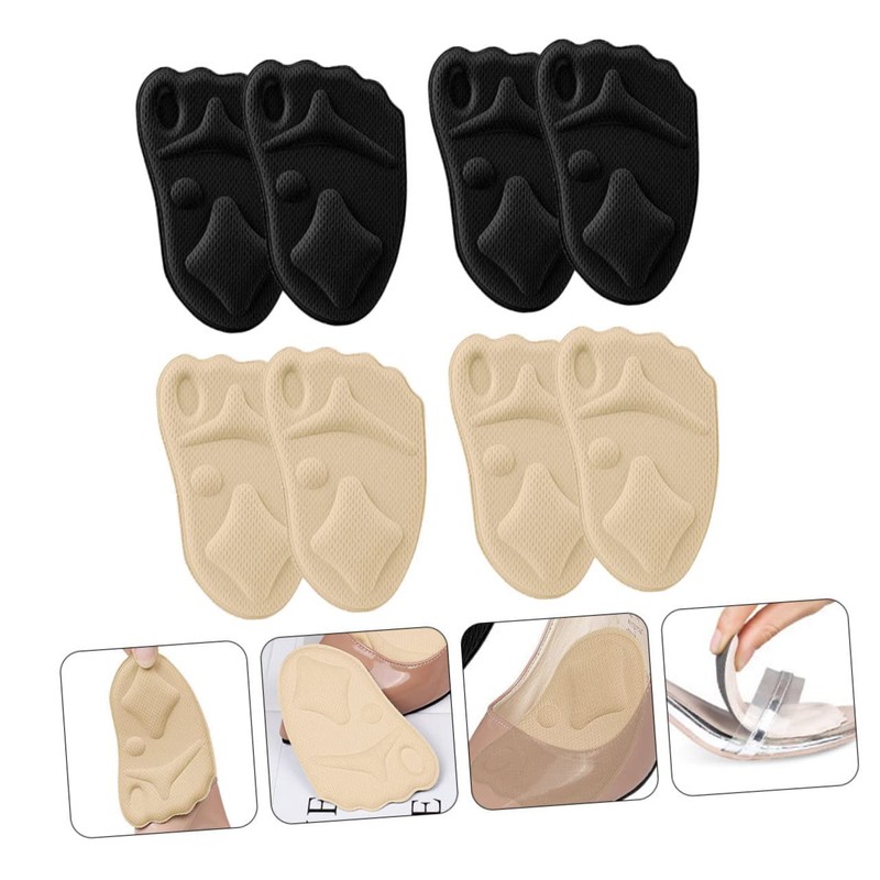 Baluue 2sets Shoe Inserts Cushioning Foot Pad Non-slip for All